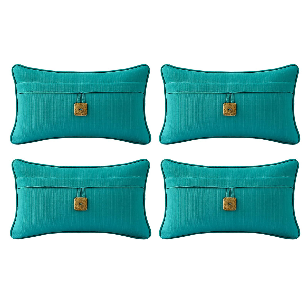 Outdoor Sunbrella Decorative Pillows Pack of 4, 20" x 12" Outdoor Pillow Set for Couch Bed Throw Patio Sofa, Airies Marble