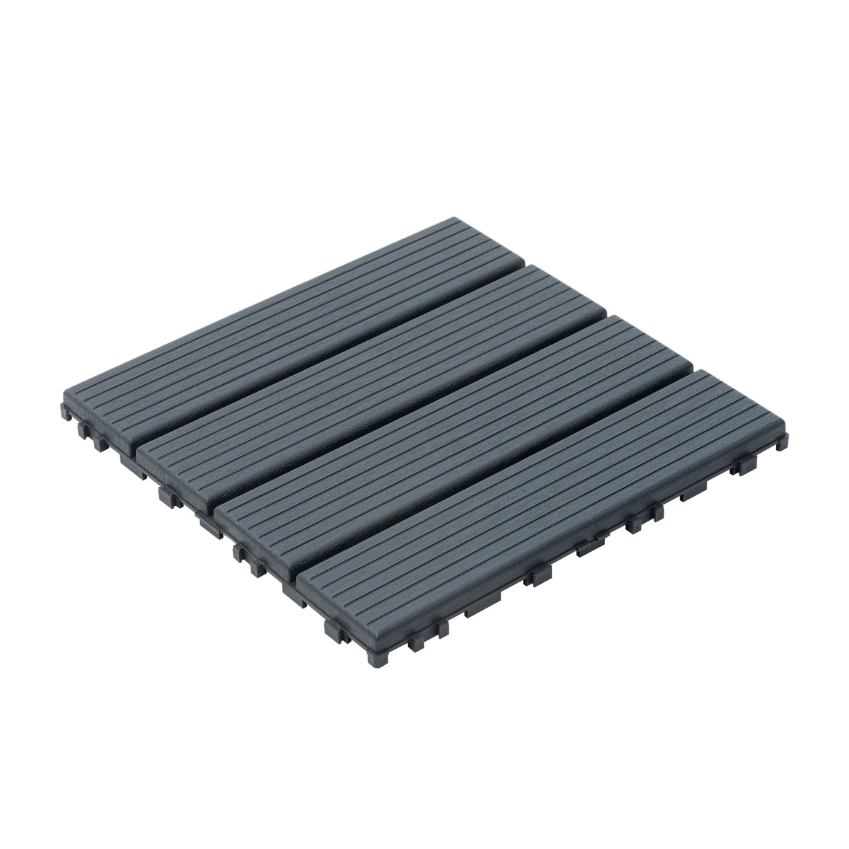 68 Pcs Interlocking Deck Tile, 61.60 Sq.Ft Deck Flooring Outdoor Waterproof All Weather, Flooring Tiles for Patio, decking Tiles for Indoor and Outdoor use, 11.42"x11.42" Square, Brown