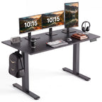 Claiks 32 x 19 Inch Rustic Brown Electric Standing Desk