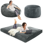 Bean Bag Chairs for Adults - Giant Bean Bag Convertible Floor Sofa