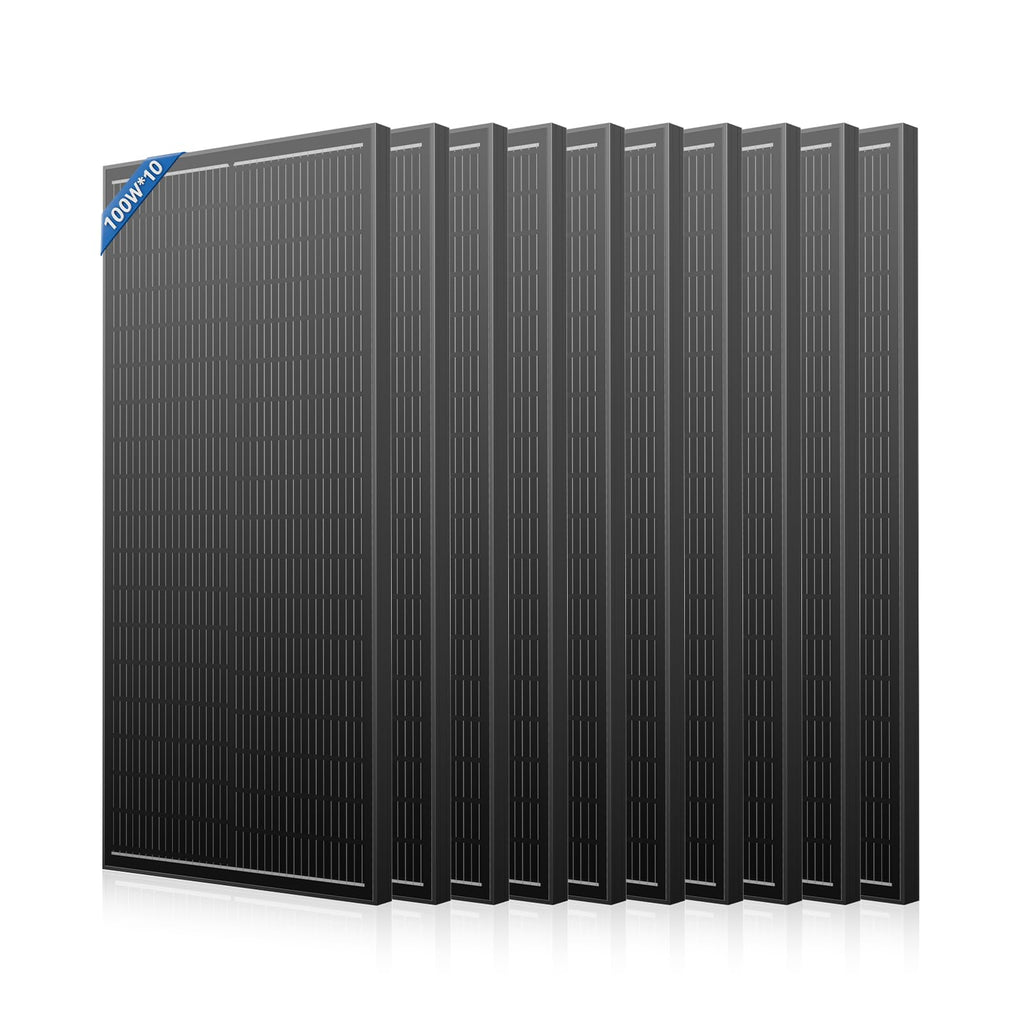N-Type 18BB 100W Solar Panel, 12V 100 Watt Solar Panel 2 Pack