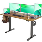 Claiks Electric Height Adjustable Standing Desk, 48x24 Inch, Nature