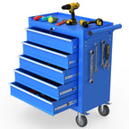 7-Drawer Rolling Tool Chest, Tool Box with 4 Wheels and Drawers, High Capacity Detachable Mobile Tool Storage Cabinet for Garage, Workshop, Mechanics and Repair Room (Black)
