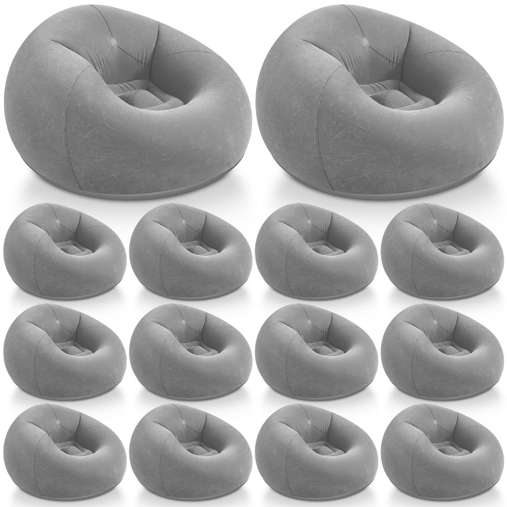 Realspring Inflatable Bean Bag Chairs,Coffee,4 Pcs