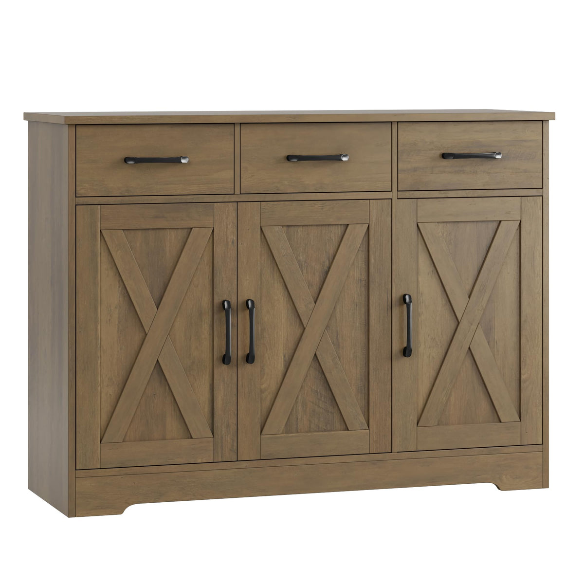 HOSTACK Kitchen Buffet Cabinet with Storage, Sideboard Coffee Bar, White