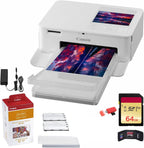 Canon SELPHY CP1500 Compact Photo Printer Accessory Cleaning (White) Bundle