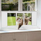 DoCred Cat Door for Window, Full-Size Window Pet Doors Fits 23"-34"