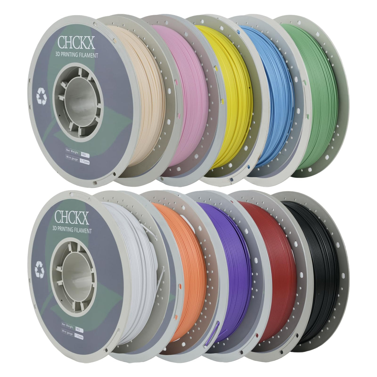 PETG 3D Printer Filament Bundle, 16Rolls,Dimensional Accuracy +/- 0.03 mm, 1kg Spool(2.2lbs), 1.75 mm Fit for Most 3D Printers,16-Multicolor Assortment