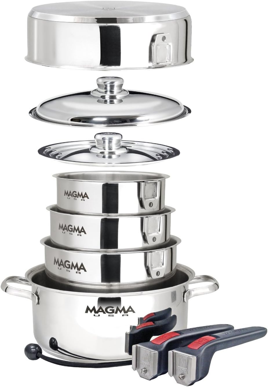 Magma A10-360L-IND 10 Piece Stainless Steel Nesting Cookware Set