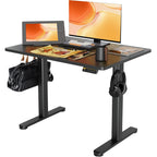 Claiks Electric Height Adjustable Standing Desk, 48x24 Inch, Nature