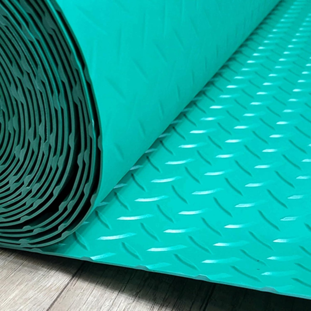 UrbanUp Garage Floor Mat Rubber Diamond Plate Garage Floor Mat, DIY Garage Flooring Roll Flexible, Gym/Camping/Ladder Mats(Green,1.2x2m (3.9 x 6.6ft))