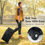 MATEIN Rolling Tackle Box with Cooler, Large Fishing Backpack with Wheels