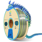 YOUSU 3D Printer Filament Silk PLA Filament Rainbow Color,1.75mm Tri Color PLA Filament 6kg Pack,1kg Spool.