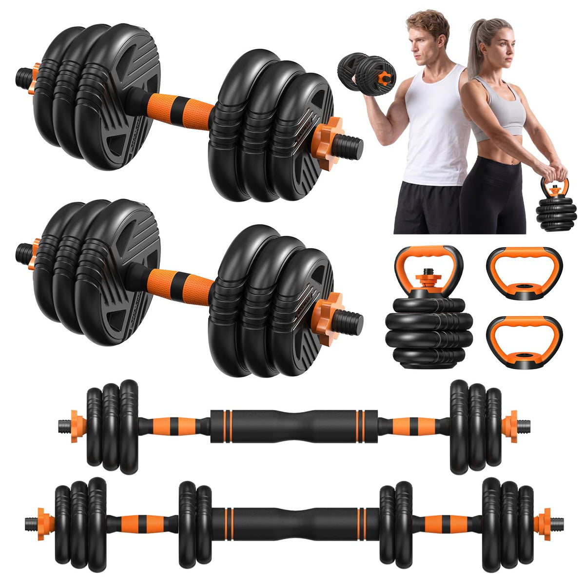 Free Weight Set Adjustable Dumbbell Set with Connector for Home Gym