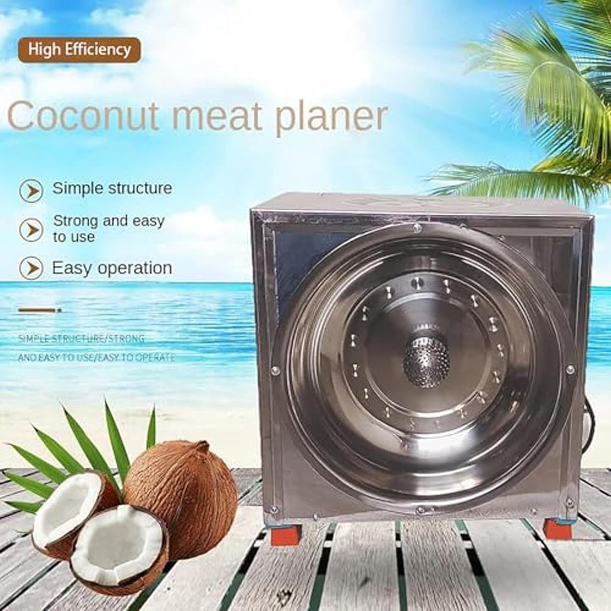 Commercial Electric Coconut Grater,Electric Coconut Planercoconut Scraper Coconut Meat Shredder,Coconut Planer for Coconut Processing Store,Restaurant,Bakery