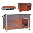 GUTINNEEN Dog House Insulated for Small Dogs Outdoor Cat House Feral Cat Shelter with Thermal Liner