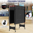 Zevemomo 8FT Ping Pong Table, Foldable Table Tennis Table with Wheels