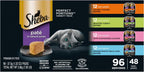 Sheba Perfect Portions Pate Wet Cat Food, Variety Pack, 2.6 oz, 48 ct
