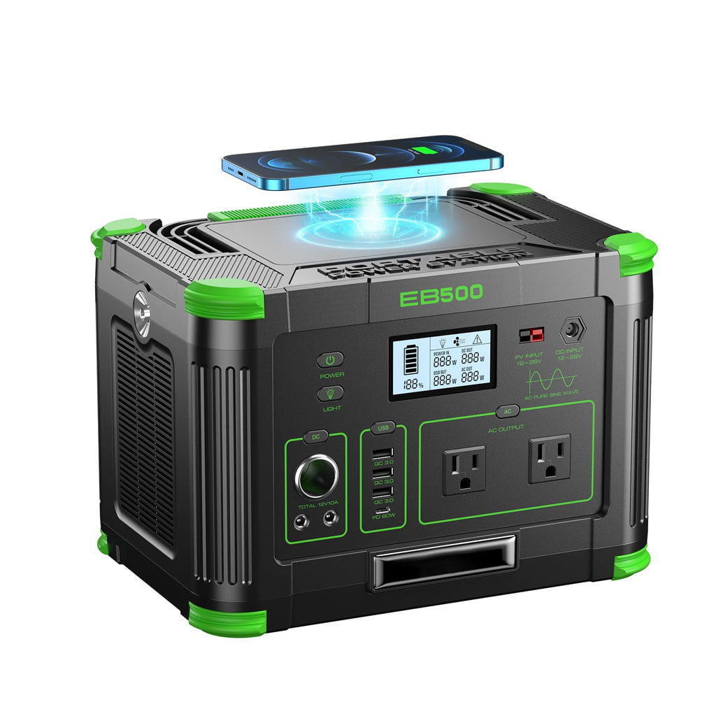 1000W Portable Power Station 999Wh, Solar Generator for Outdoor Emergency