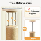 FUKUMARU Floor to Ceiling Cat Tree, 6-10 ft, 6 Level, Grey