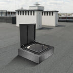 Roof Hatch, Aluminum Alloy Roof Access Hatch with Switch-Type Handle, 23.6 * 23.6 Inches Roof Security Door for Residential Buildings, Commercial Buildings, Industrial Plants(Black)