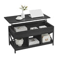 VASAGLE Lift Top Coffee Table with Storage Shelf, 3 Compartments