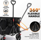 Hikenture Wagons Carts Foldable 330LBS, Heavy Duty Collapsible Wagon