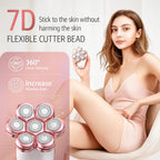 SHPAVVER Electric Razors for Women Legs: 7D Floating Head Electric Shaver - IPX7 Waterproof Wet Dry Hair Remover - LED Display & Travel Lock for Body Face Bikini (Light Pink)