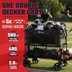 Sekey 400L Double-Decker Wagon, 500 lb Capacity, 50 in Extender
