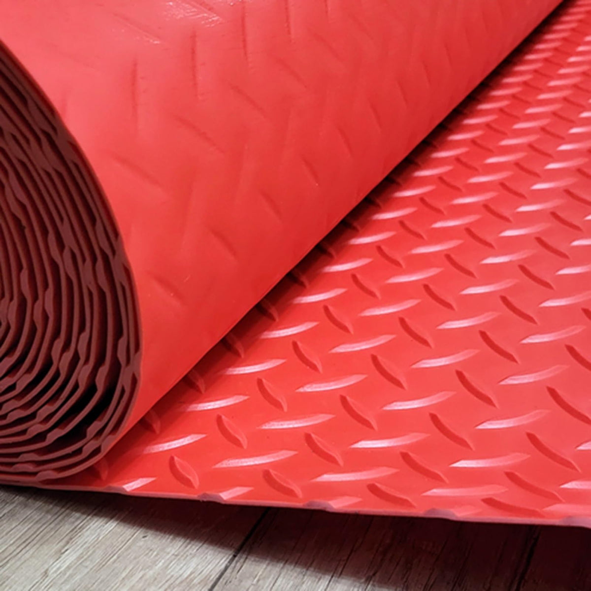 UrbanUp Garage Floor Mat Rubber Diamond Plate Garage Floor Mat, DIY Garage Flooring Roll Flexible, Gym/Camping/Ladder Mats(Blue,1x2m (3.3 x 6.6ft))