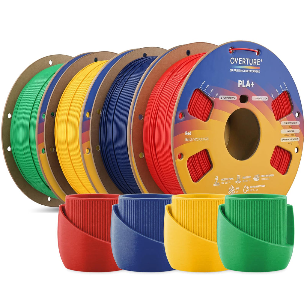 OVERTURE 10KG Bundle High Speed PLA+ 3D Printer Filament 1.75mm