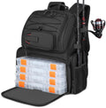 HAMBOLY 50L Fishing Backpack with Tackle Boxes, Cooler & Rod Holders