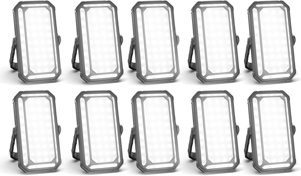 Rechargeable Camping Lantern, 10000mAh Dimmable Camp Lights with 12 Modes, High Brightness LCD Display Tent Light for Power Outages, Hurricane, Hiking, Fish, Emergency, Home Use (6PCS)