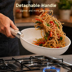 21Pc Detachable Handle Ceramic Nonstick Cookware Set, Induction Pots & Pans
