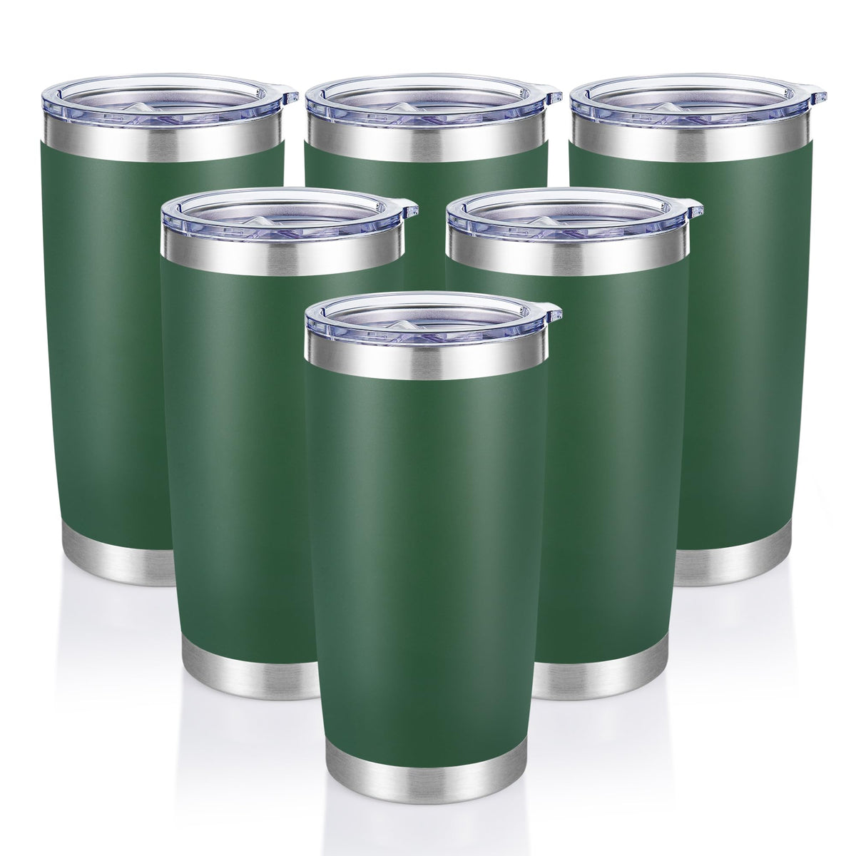 20 oz Tumblers Bulk Stainless Steel Tumbler with Lid, 12 Pack