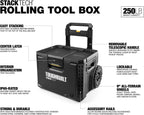 ToughBuilt StackTech Rolling Tool Box with 9-Inch Wheels, 250 lb Capacity