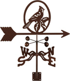 EZ Vane Steel Cardinal Bird Weathervane with Wind Cups — Post Mount