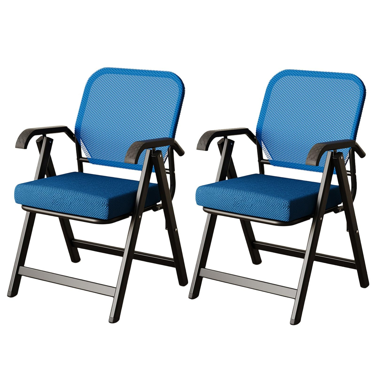 Padded Folding Chairs,folding Chairs Decompression Spine Protection,black Folding Office Chair With High Rebound Cushion,folding Chair For Meeting Room,office,Chess Room,home Load-bearing 150kg ( Colo