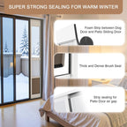 Aluminum Large Dog Door for Sliding Glass Door, White