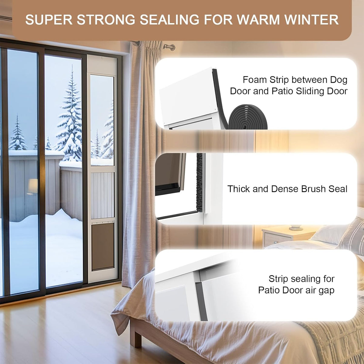Large Dog Door for Sliding Glass Door, Aluminum Frame Doggie Door