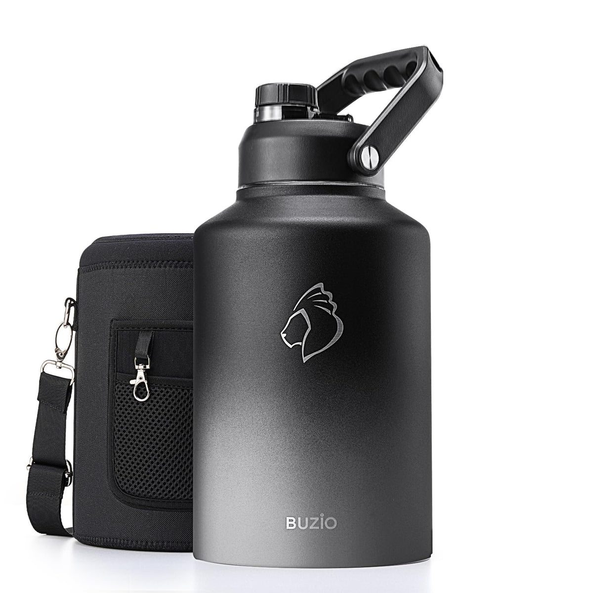 BUZIO 2 Gallon Water Jug Insulated Insulated with Fixed-Angle Large Handle