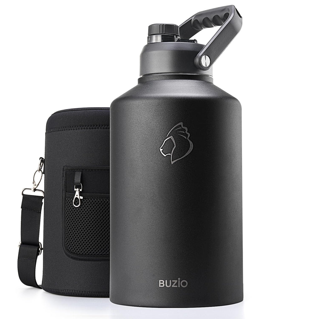 BUZIO 2 Gallon Water Jug Insulated Insulated with Fixed-Angle Large Handle