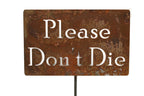 Funny Garden Stake 20 to 33 Inches Tall (Gardener Wanted, XL 33" Tall)