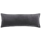 HiEnd Accents Stella Faux Silk Velvet Green Ochre Long Lumbar Pillow