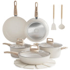 Garvee 21 Piece Non-Stick Pots and Pans Set Ceramic Cookware