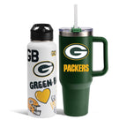 The Memory Company Officially Licensed NFL 2-Pack Stainless Steel Tumbler Set, 34oz Team Spirit Water Bottle & 40oz Game Day Tumbler with Lid and Straw, BPA-Free Materials, Convenient Straw Design