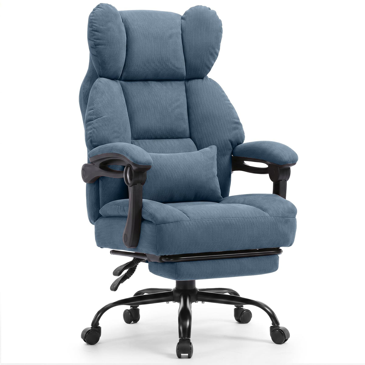 GTPLAYER Big&Tall Ergonomic Gaming Chair, Wide Spring Seat, Linkage Armrest,Earth BLK