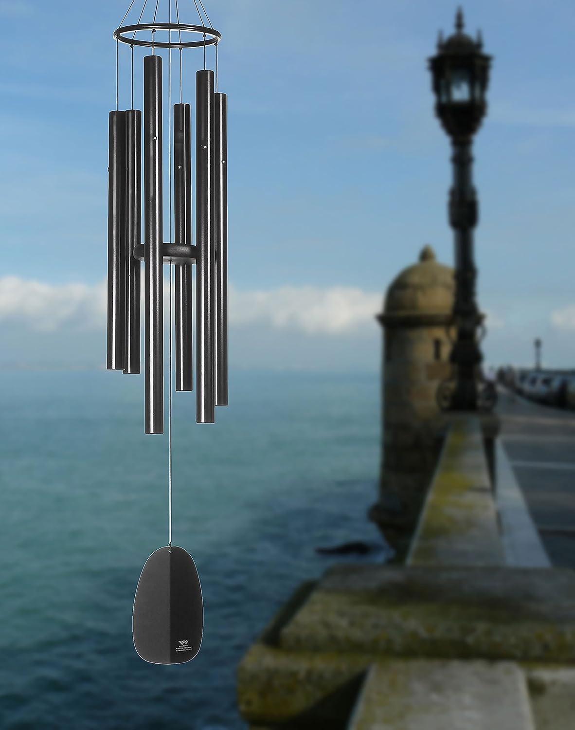 Woodstock Chimes Signature Collection, Windsinger Chimes of Orpheus, 54'' Silver Wind Chimes for Outdoor, Patio, Home or Garden Décor (WWOS)