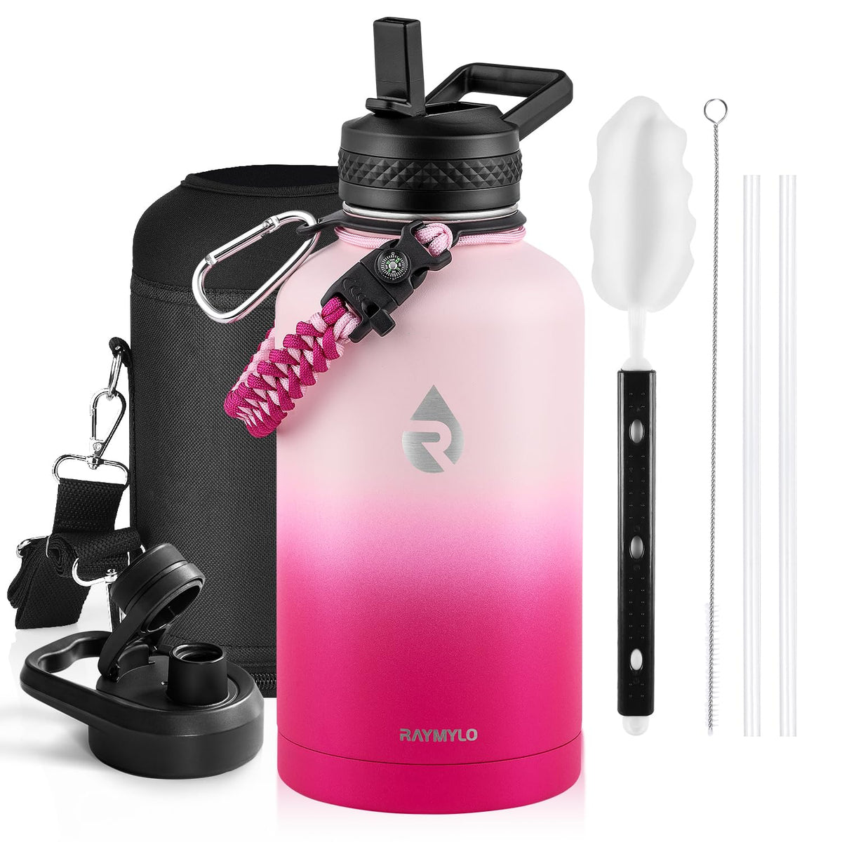 RAYMYLO Insulated Water Bottle 40 oz, Triple Wall Vacuum Stainless Steel