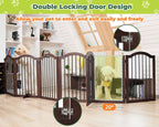 PrimeZone 144" Extra Wide 36" Tall Free Standing Dog Gate Indoor with Door